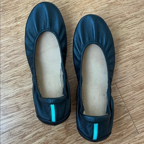 Tieks by Gavrieli-Black Leather Ballet Flats Size 10 - Picture 1 of 4